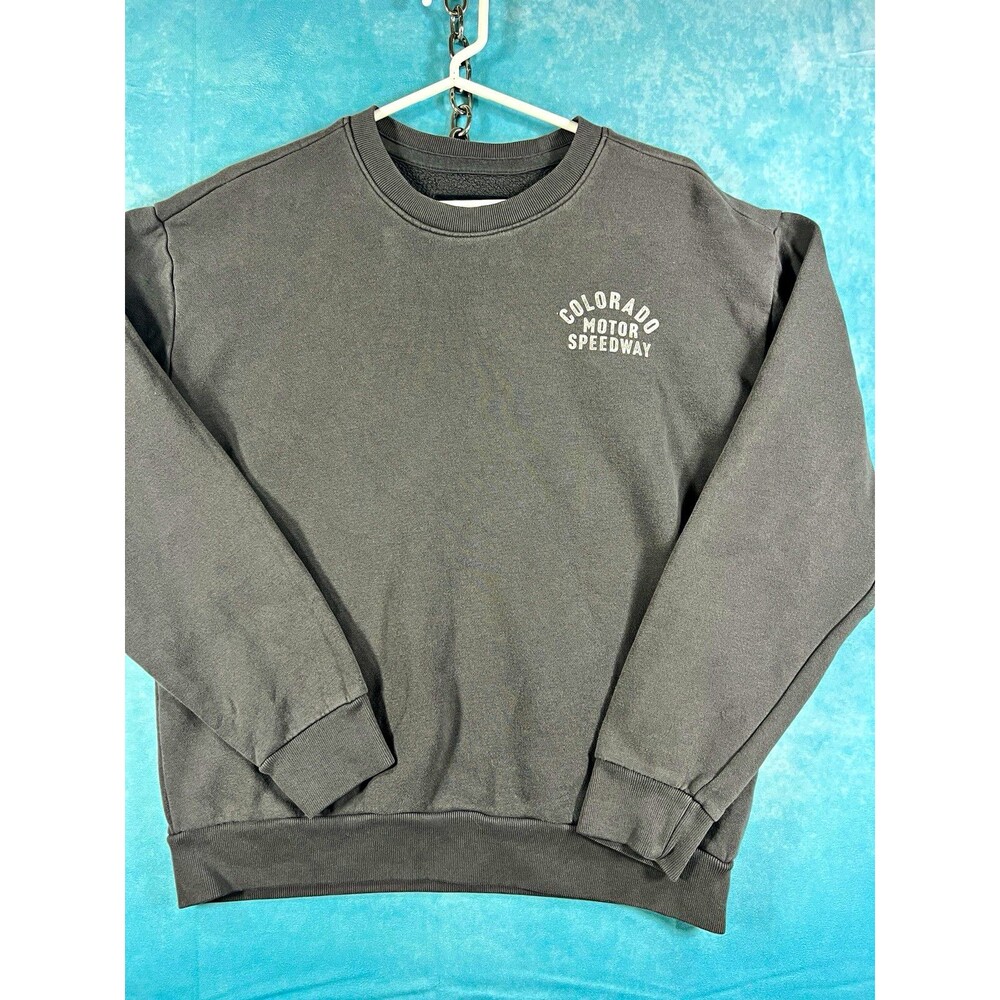 Hollister Gray Relaxed Fit Pullover Fleece Crewneck Graphic Sweatshirt M